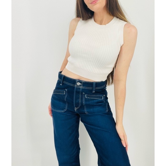 SOLD Free People We the Free Front Pocket Bootcut Denim Jeans Dark Wash Size 25 - Picture 4 of 9